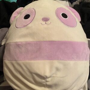 Purple and white panda squishmallow
